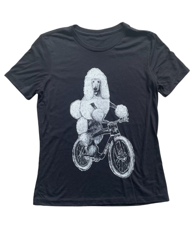 Poodle on A Bicycle Women’s Shirt - Standard Tee - Black / S - Women’s
