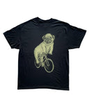 Pug on A Bicycle Men’s/Unisex Shirt - 90’s Heavy Tee - Black / XS - Unisex Tees