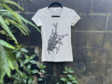Rhino Beetle Playing a Violin Women’s Shirt - Women’s