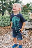 Sea Turtle on a Bicycle Kids T-Shirt - Kids Shirts
