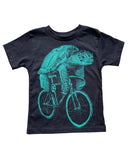 Sea Turtle on a Bicycle Toddler Shirt - Classic Tee - Black / 2T