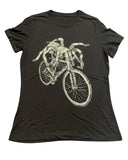 Spider on A Bicycle Women’s Shirt - Standard Tee - Black / S - Women’s