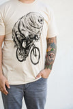 Tardigrade on A Bicycle Men’s Shirt - Unisex/Mens Tee / Tan / XS - Unisex Tees
