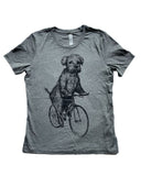 Terrier on A Bicycle Women’s Shirt - Standard Tee - Tri-Grey / XS - Women’s