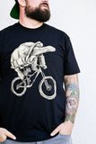 Tortoise on A Bicycle Men’s Shirt - Unisex/Mens Tee / Black / S - Unisex Tees