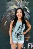 Unicorn on a Bike Women’s Muscle Tank Top - Ladies Tanks
