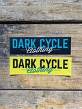 Vinyl Sticker - SINGLE - Dark Cycle Clothing logo (Black or Yellow)