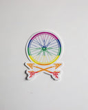 Vinyl Sticker - SINGLE - Wheel + Arrows - PRIDE