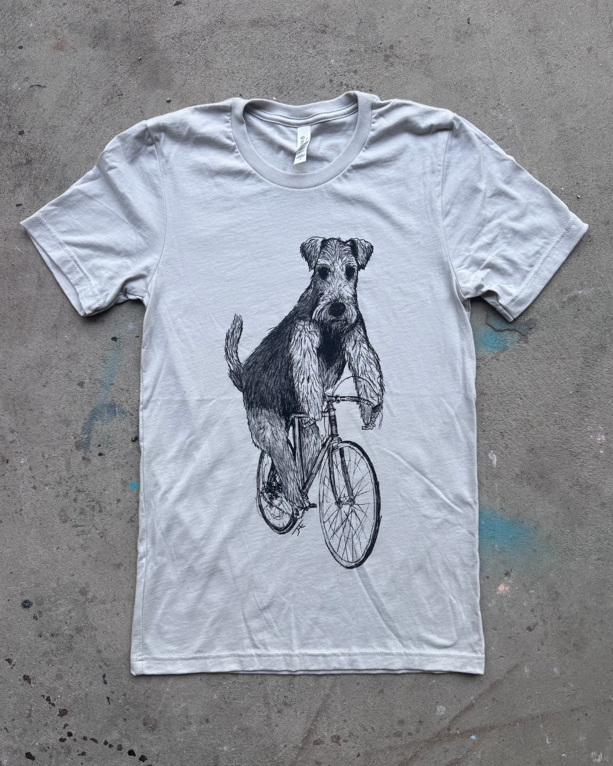 Airedale Terrier on a Bicycle Mens/Unisex Shirt