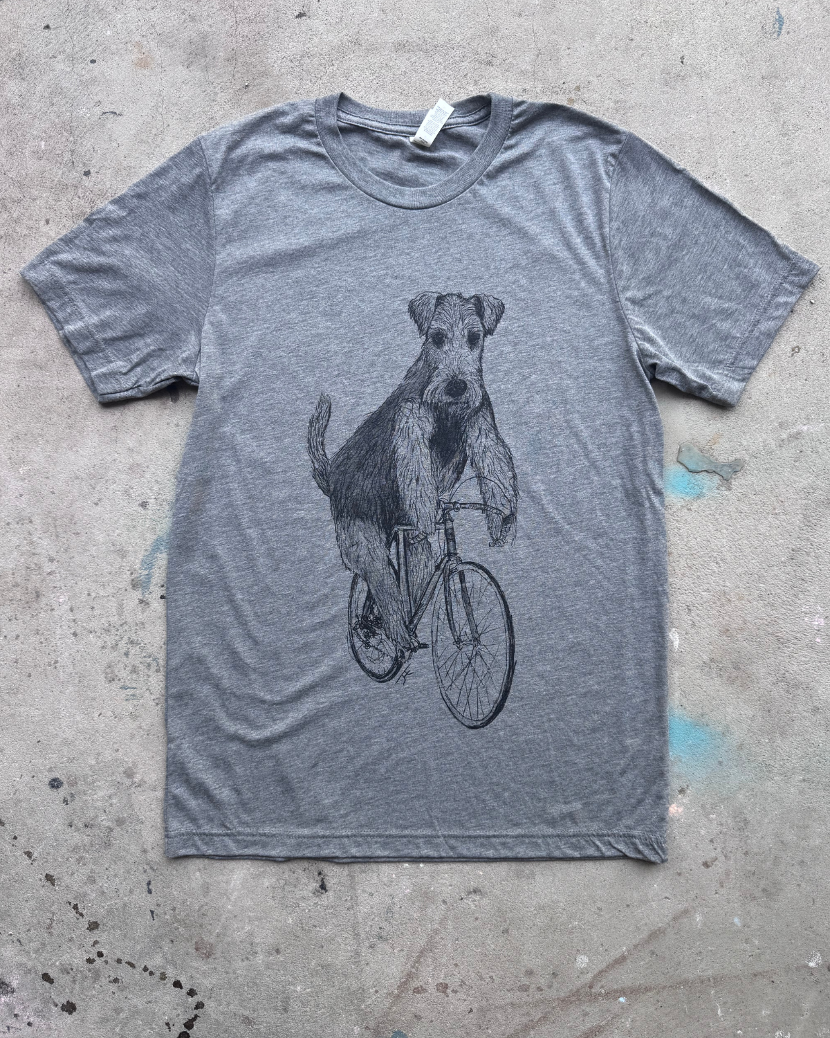 Airedale Terrier on a Bicycle Mens/Unisex Shirt