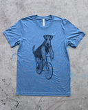 Airedale Terrier on a Bicycle Mens/Unisex Shirt