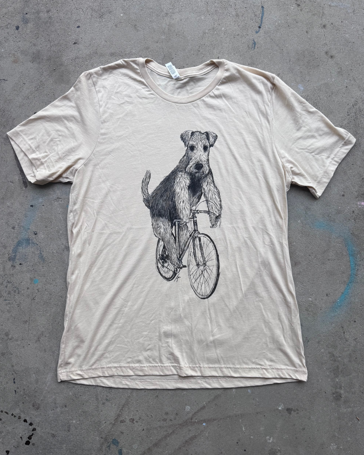 Airedale Terrier on a Bicycle Mens/Unisex Shirt