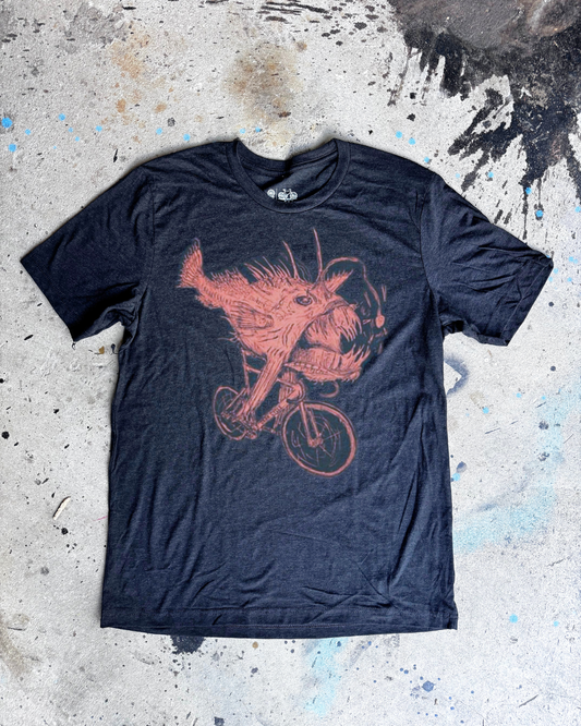 Anglerfish on a Bicycle Men's/Unisex Shirt