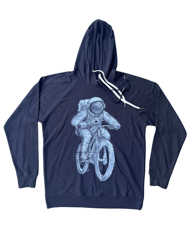 Astronaut on A Bike Unisex Hoodie