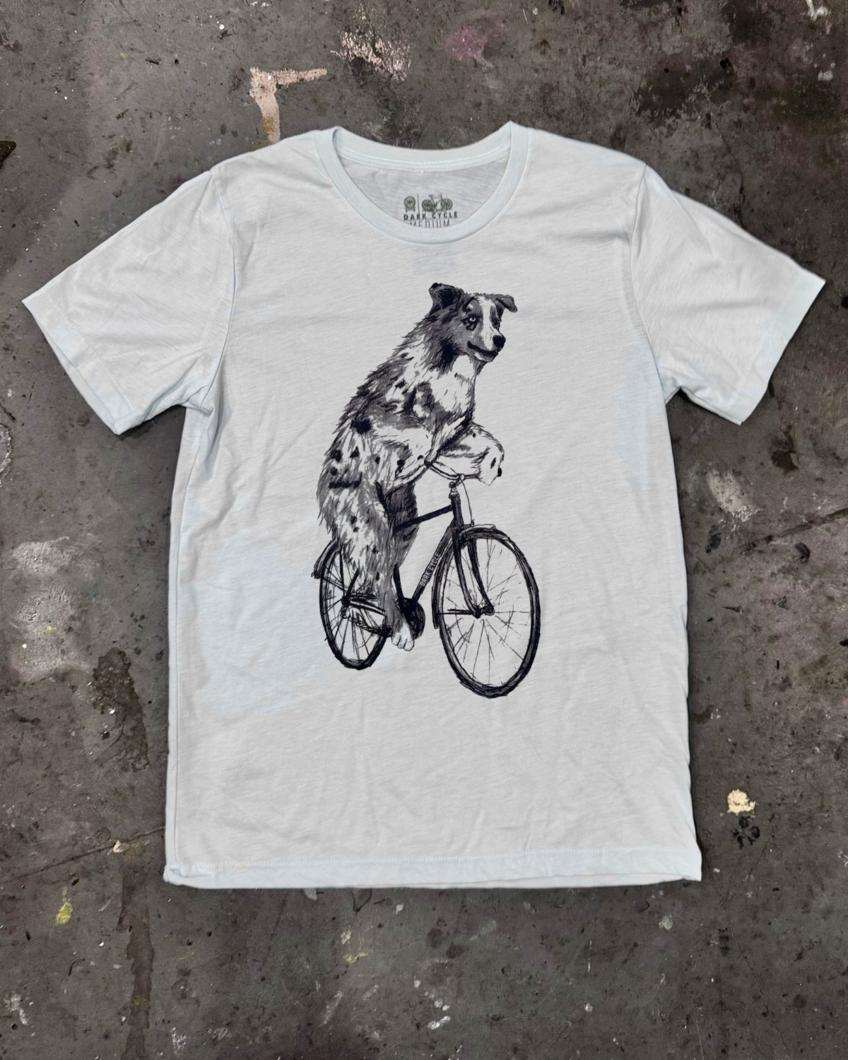 Australian Shepherd on a Bike Men's/Unisex Shirt