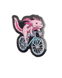 Axolotl on a Bike Enamel Pin