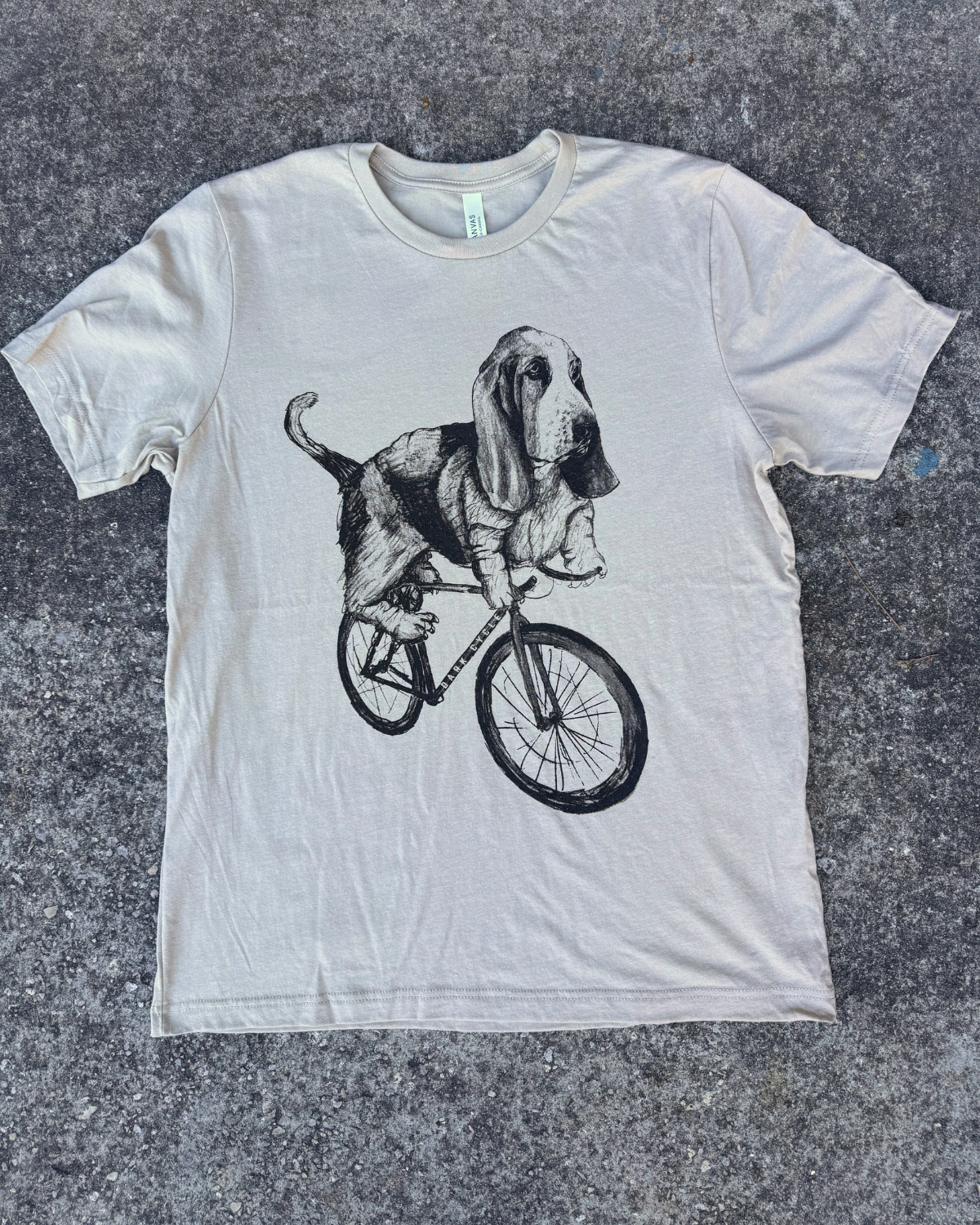 Basset Hound on a Bike Men's/Unisex Shirt