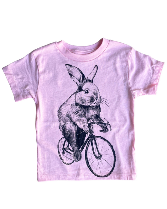 Bunny Rabbit on a Bicycle Kids/Youth Shirt