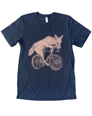 Coyote on a Bike Men's/Unisex Shirt
