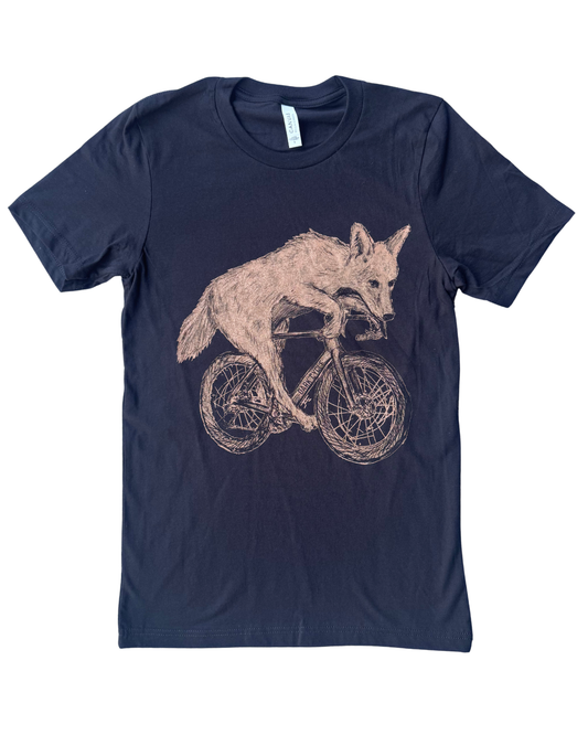 Coyote on a Bike Men's/Unisex Shirt