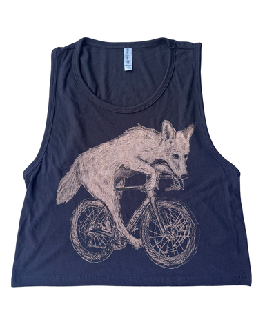 Coyote on A Bicycle Women's Fest Crop Tank