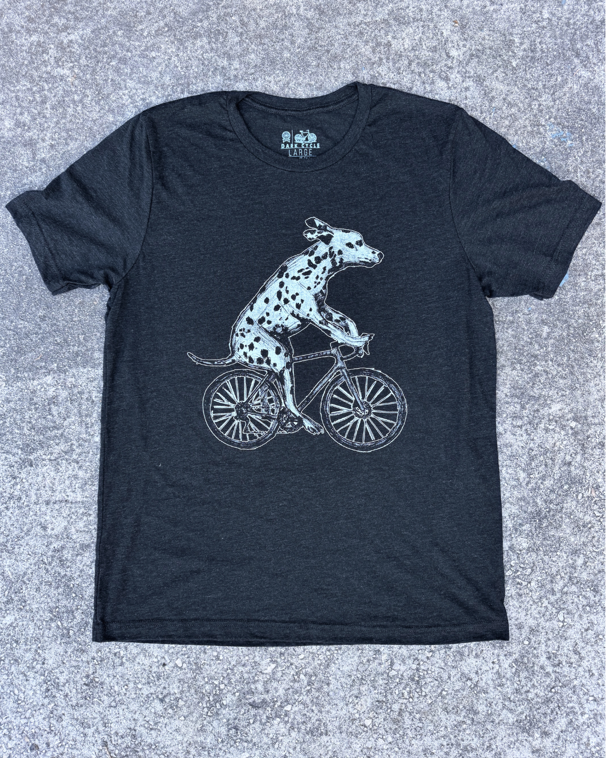 Dalmatian on a Bike Men's/Unisex Shirt