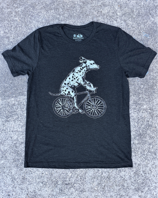 Dalmatian on a Bike Men's/Unisex Shirt