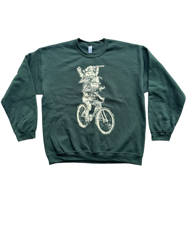 Elves on A Bike Pullover Sweater