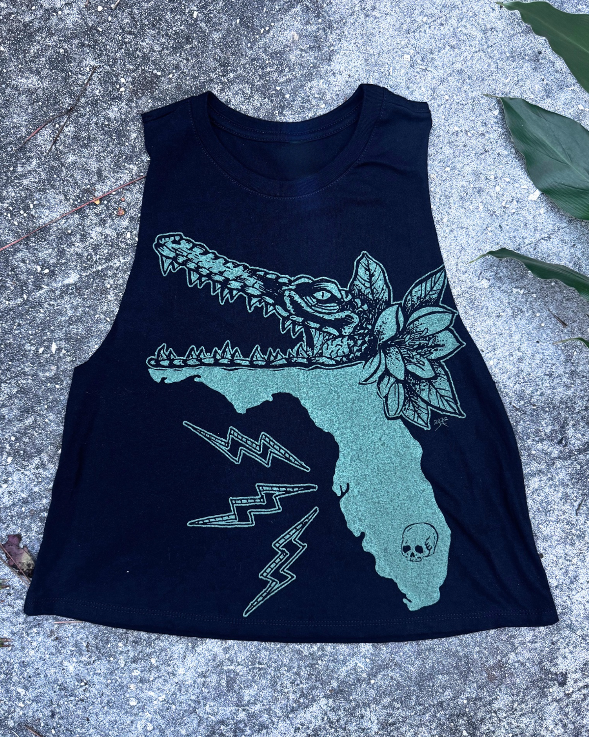 Florida Will Eat You Women's Racer Crop Tank