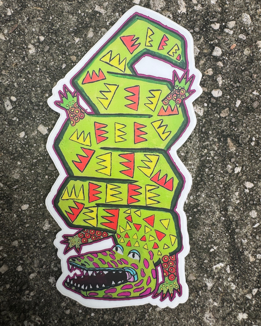Folkin Gator Vinyl Sticker