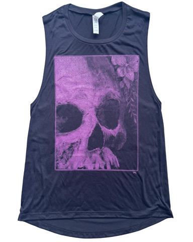 Life and Death | Grows Skull Ladies Flowy Muscle Tank