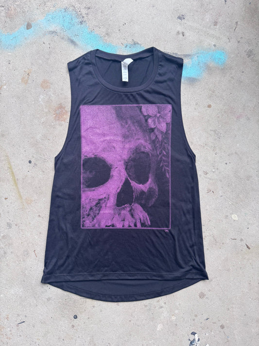 Life and Death | Grows Skull Ladies Flowy Muscle Tank