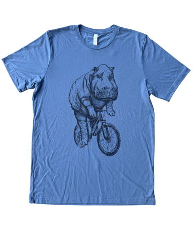 Hippo on a Bike Men's/Unisex Shirt
