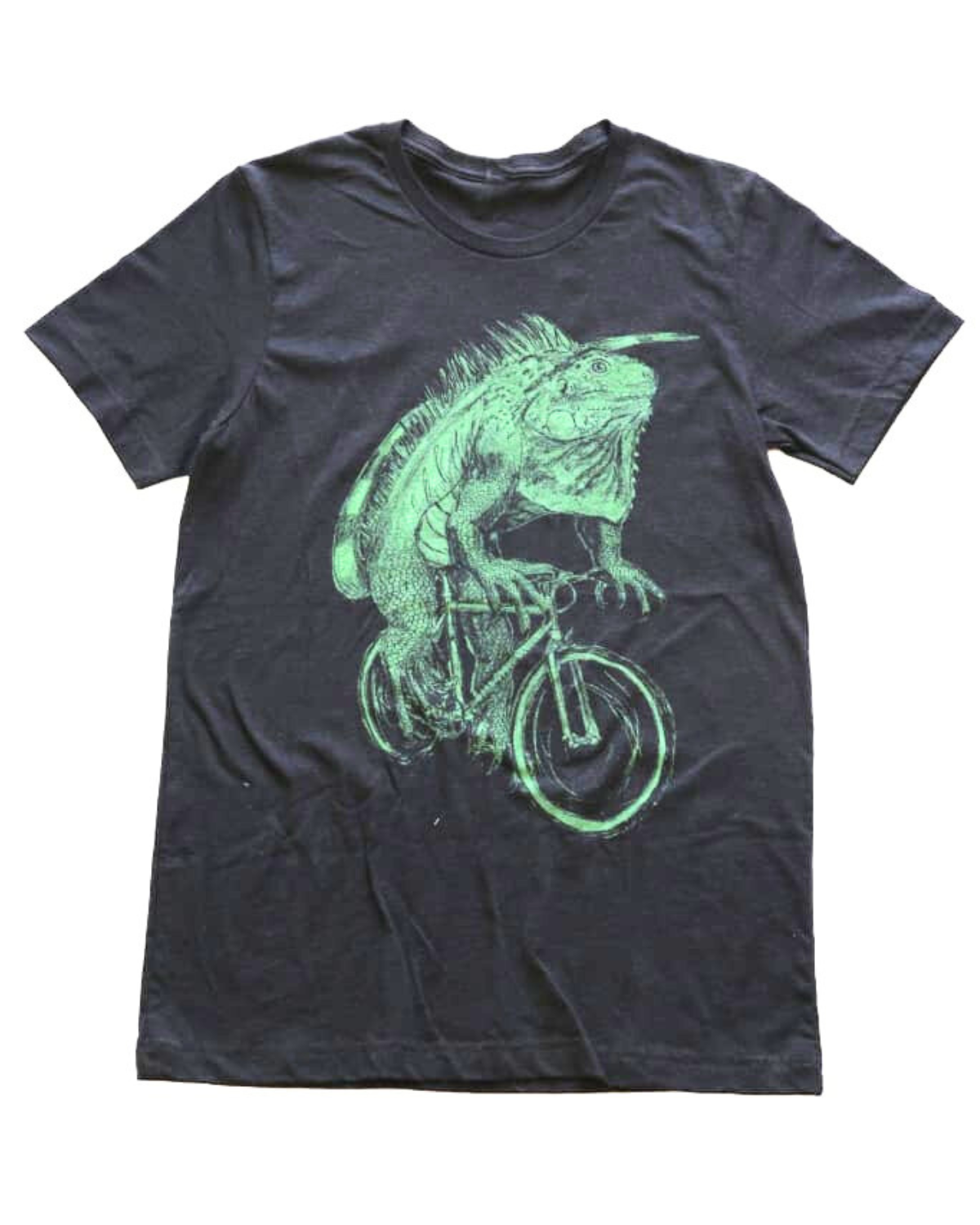 Iguana on a Bicycle Men s T Shirt