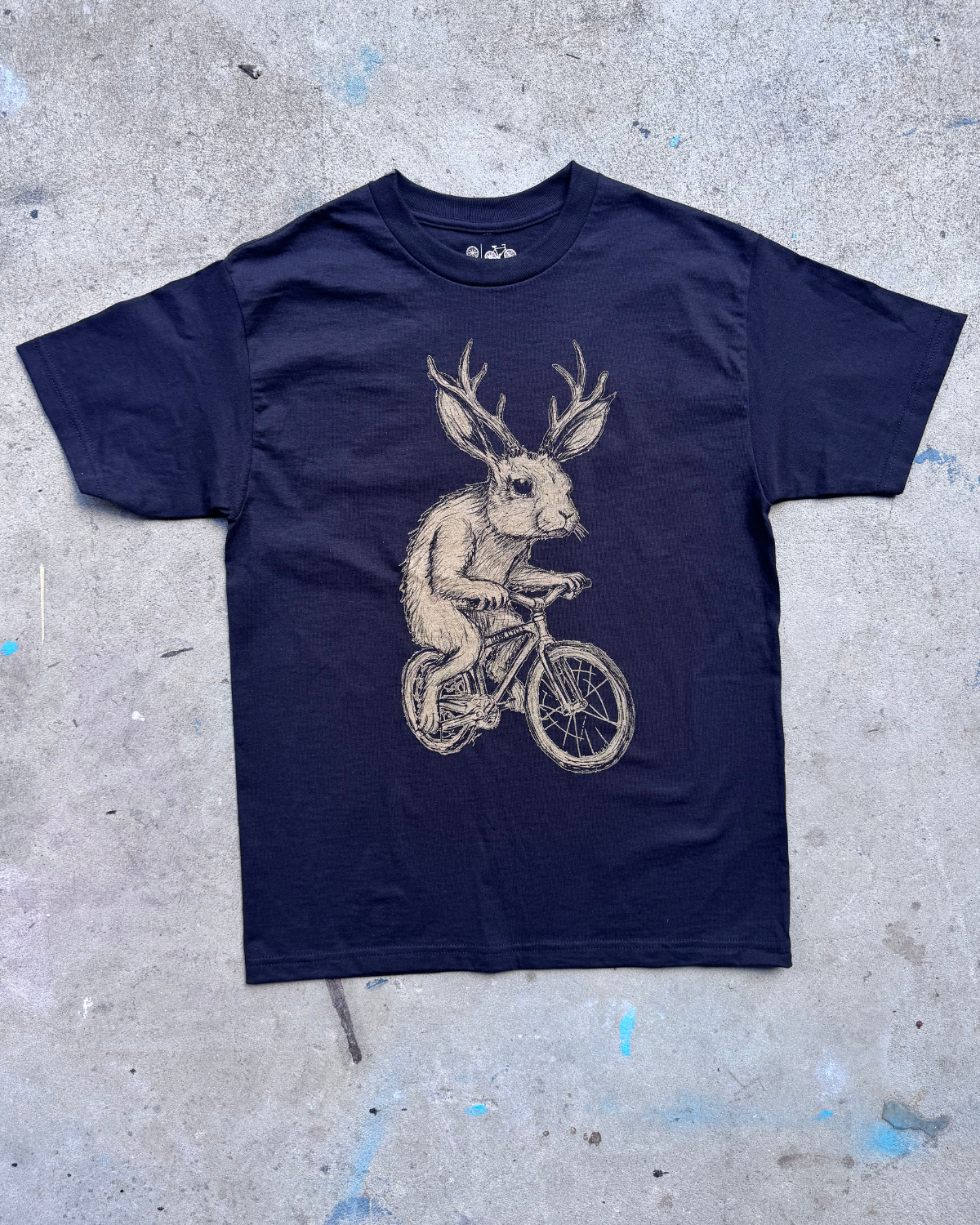 Jackalope on a Bicycle Mens/Unisex Shirt
