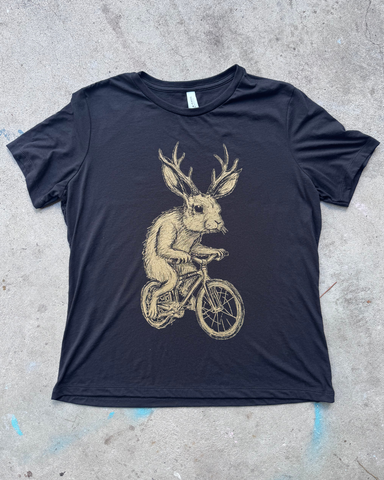 Jackalope on A Bicycle Women's Shirt