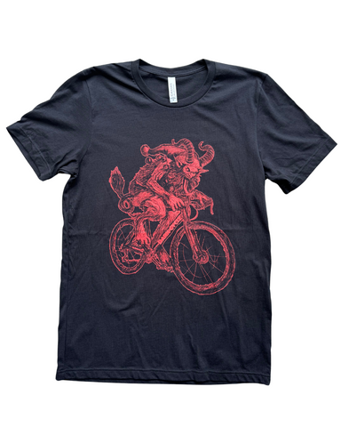 Krampus on a Bicycle Men’s/Unisex Shirt