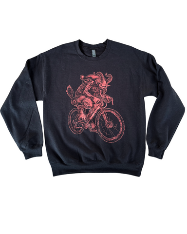 Krampus on A Bike Pullover Sweater