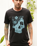 Life and Death V | Fulfilled Blue Skull and Floral Men's/Unisex Shirt