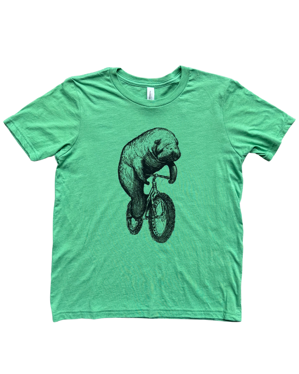 Manatee on a Bicycle Kids T-Shirt