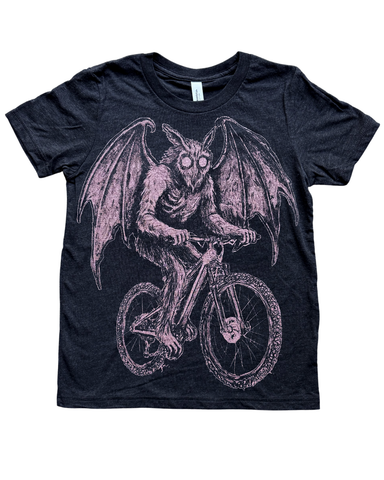 Mothman on a Bike Youth Shirt