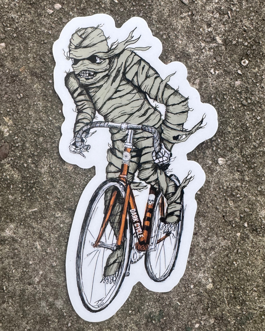 Mummy on a Bike Vinyl Sticker