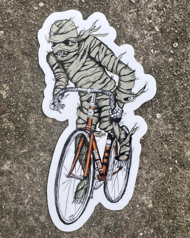 Mummy on a Bike Vinyl Sticker