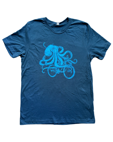 Octopus on a Bicycle Mens/Unisex Shirt