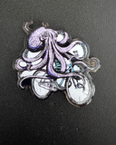 Octopus on a Bike Enamel Pin