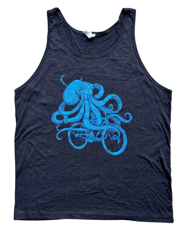 Octopus on a Bike Mens / Unisex Tank