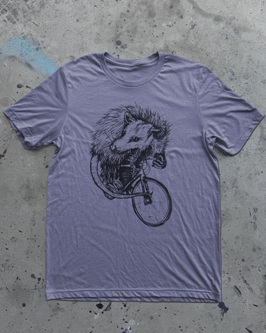 Opossum on a Bicycle Men's/Unisex T-Shirt