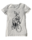 Bunny Rabbit on a Bicycle Women's T-Shirt