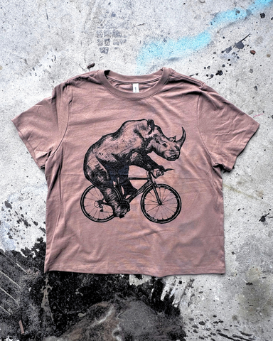 Rhinoceros on a Bicycle Women's T-shirt