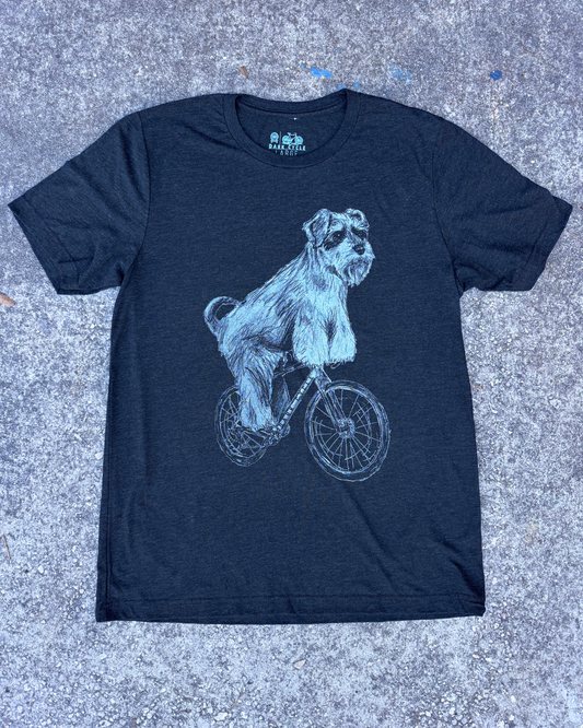 Schnauzer on a Bike Men's/Unisex Shirt